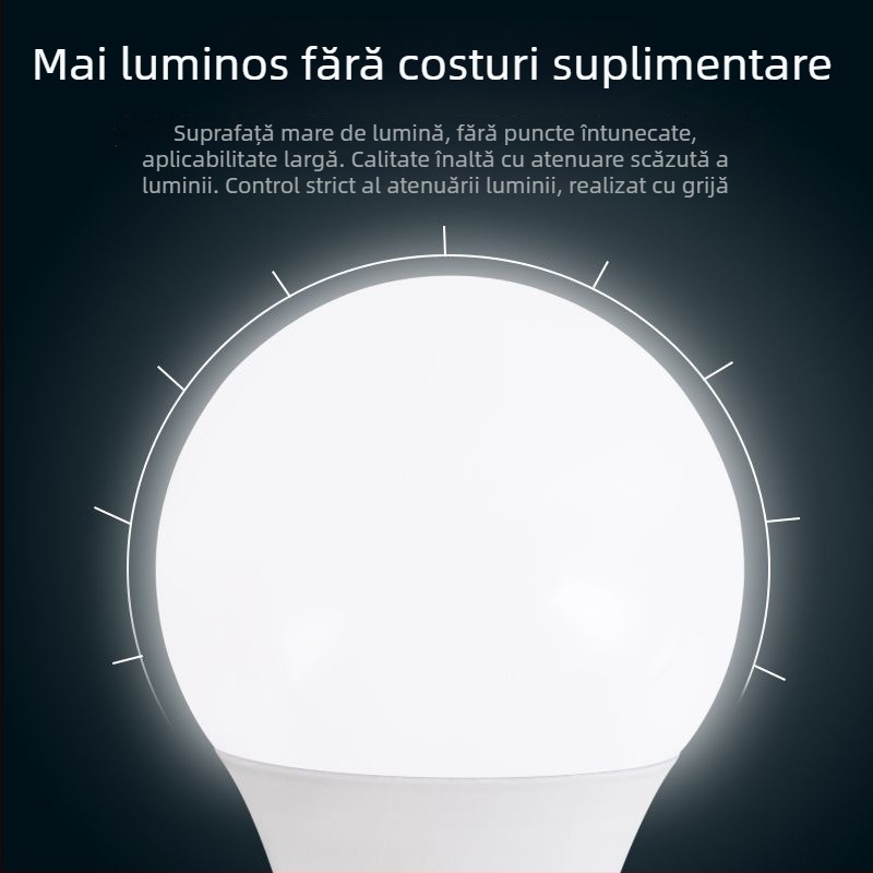 Bec LED E27 pentru uz casnic, economii de energie, ultra-luminos, lumină albă, protecție pentru ochi, sufragerie, IP54 rezistent la apă