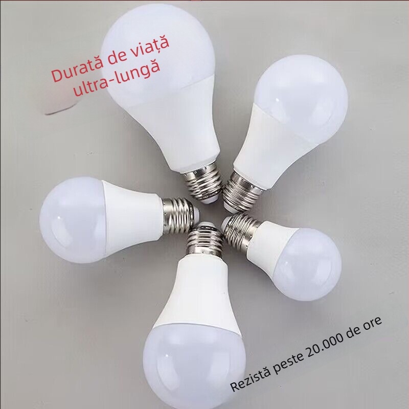 Bec LED E27 pentru uz casnic, economii de energie, ultra-luminos, lumină albă, protecție pentru ochi, sufragerie, IP54 rezistent la apă