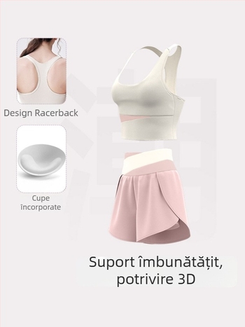 Set plus size pentru yoga și pilates – top fără mâneci cu talie înaltă și pantaloni, respirabil, uscat rapid