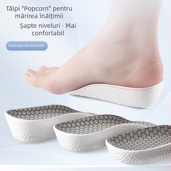 Talpă interioară de creștere a înălțimii, semi-talpă cu suport pentru arc, confortabilă și groasă, EVA, model 5148, pentru bărbați și femei