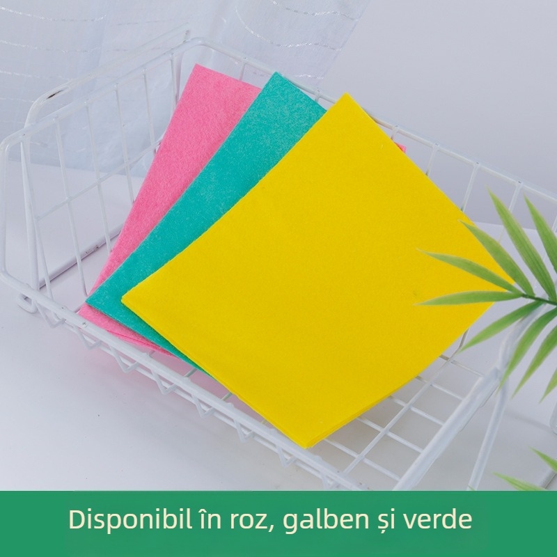 Cârpe de curățare în stil german, din material nețesut, fără scame, 38×38 cm, pachet cu 3 bucăți (culori diferite)