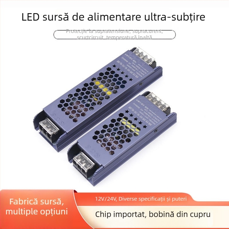Bandă LED liniară cu transformator silențios și driver ultra-subțire