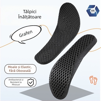 Talpă înălțătoare cu amortizare elastică, tălpi sportive absorbante și deodorante, PU cu structură hexagonală, antiaderent, unisex
