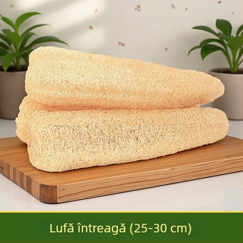 Burete gros de luffa pentru vase și farfurii, lavetă de bucătărie pentru eliminarea uleiului, prosop moale pentru spălat vase, bucată întreagă