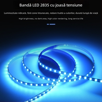 Bandă LED autoadezivă 2835, tăiată la dimensiune, placă PCB pentru dulapuri, iluminare liniară, 5V/12V/24V