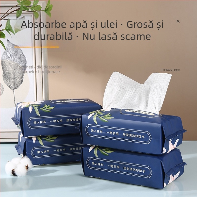 Ștergător de vase de unică folosință, fără scame, pentru utilizare uscată și umedă, cu design extractibil, îngroșat, pentru îndepărtarea grăsimii și a murdăriei