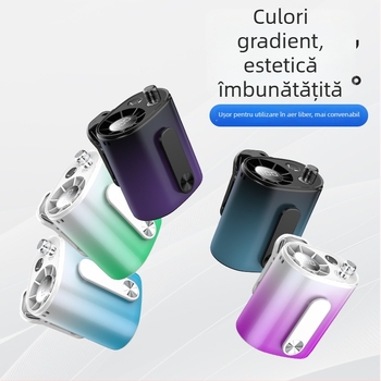 2026 Noul Ventilator Clip-Desk cu motor brushless, 5 palete, USB reîncărcabil, LED puternic, baterie încorporată (2000–4000 mAh)