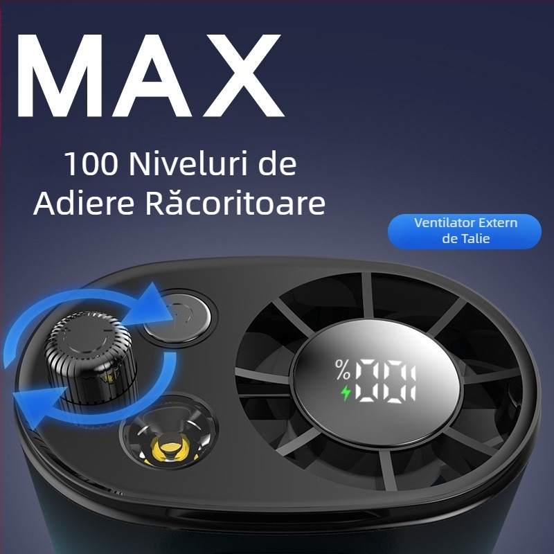2026 Noul Ventilator Clip-Desk cu motor brushless, 5 palete, USB reîncărcabil, LED puternic, baterie încorporată (2000–4000 mAh)