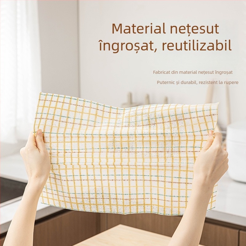 Prosop de curățare Kakama, dual pentru uscat și umed, bucătărie și curățenie casnică, Cârpa de vase de unică folosință, îngroșată