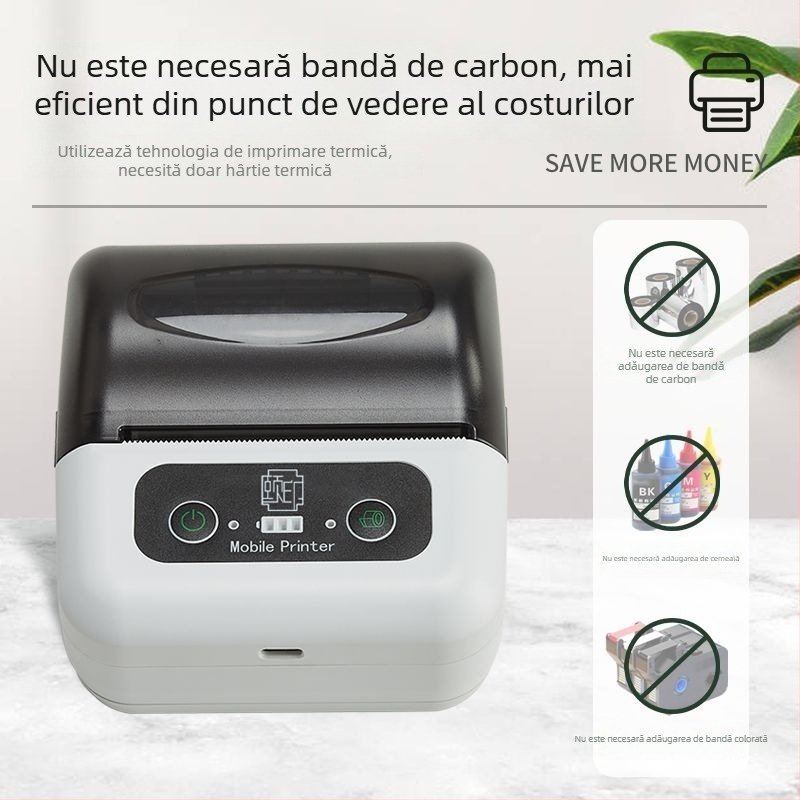 Imprimantă termică portabilă Bluetooth de 80 mm pentru chitanțe și evidență achiziții-vânzări-stocuri