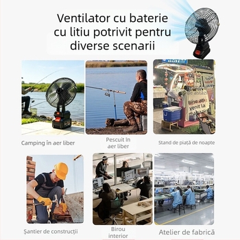 Ventilator portabil cu baterie litiu Feimi, pentru uz casnic și în aer liber, compact pentru camping, pescuit și cămine studențești
