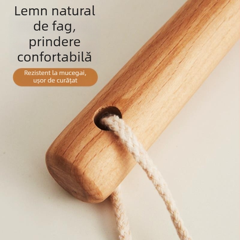 Perie de curățare pentru oale, cu mâner lung, din fibre de cocos – nu zgârie vasele