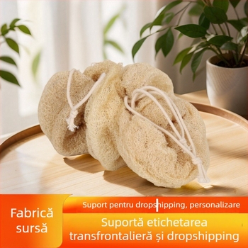 Perie naturală din loofah, realizată manual, pentru vase în bucătărie