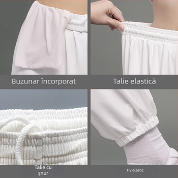Set pantaloni Tai Chi cu pantaloni felinar și costum de practică brocart cu opt secțiuni, vară