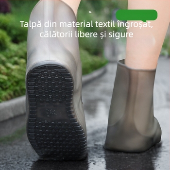 Capace impermeabile pentru încălțăminte din silicon, antiderapante, pentru ploi, exterior, unisex, înălțime mare