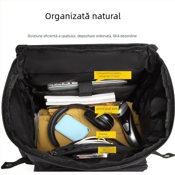 Rucsac unisex 56-75L, din Oxford, pentru călătorii și activități în aer liber, impermeabil, compartiment pentru laptop, multifuncțional, stil urban minimalist
