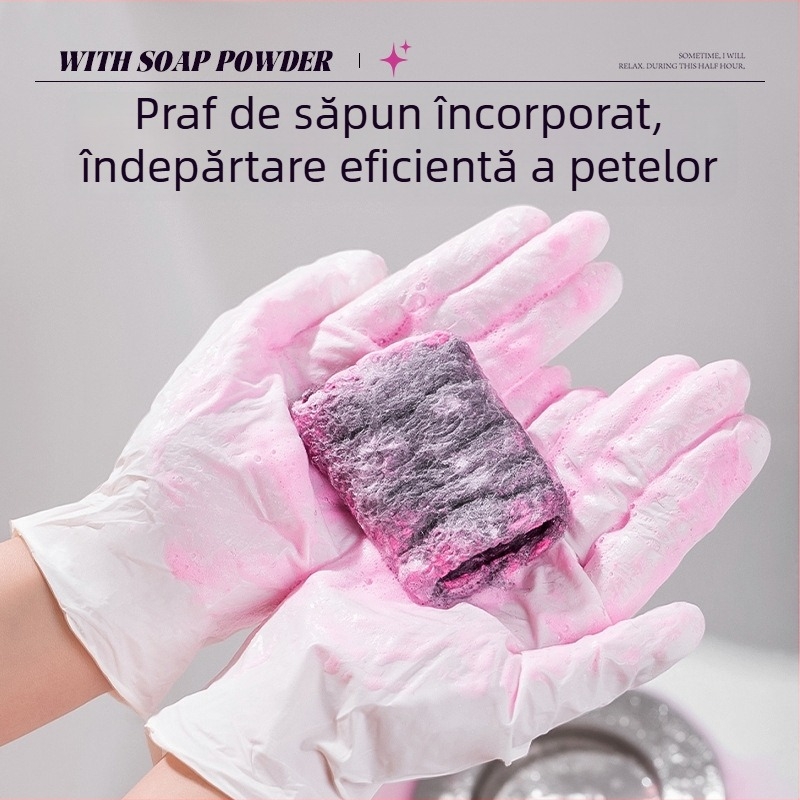 Minge de curățare din oțel inoxidabil pentru bucătărie, elimină grăsimea — nu lasă fibre, sigur pentru oale