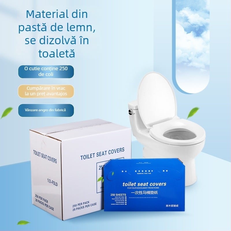 Covoraș de toaletă de unică folosință pentru casă și călătorii, portabil pentru toate anotimpurile, pernă de șezut din pulpă de lemn, îngroșat