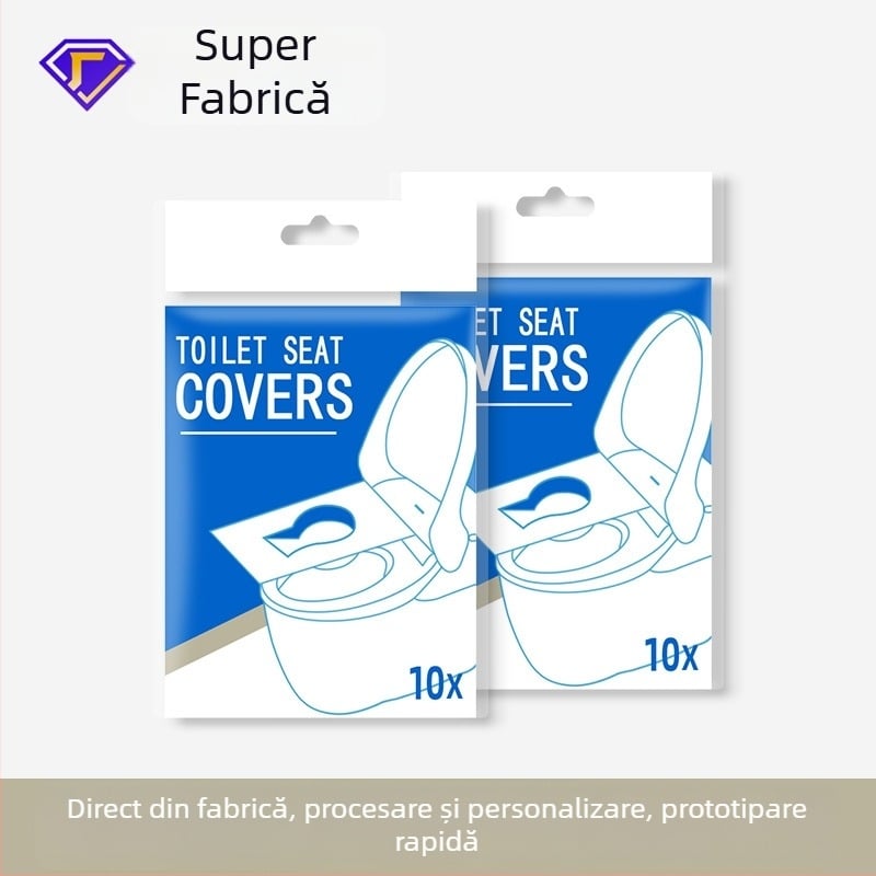 Covorașe de protecție pentru scaunul de toaletă, de unică folosință, solubile în apă, 10 buc., portabile pentru călătorii