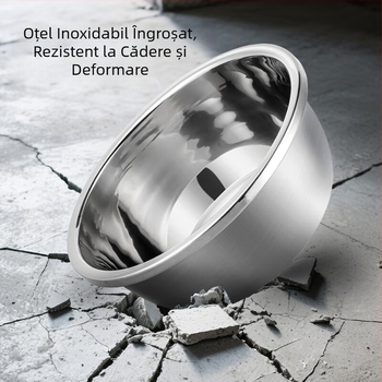 Coș din oțel inoxidabil cu două niveluri pentru bucătărie, vas pentru frământat aluat și spălat fructe și legume