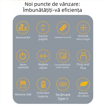 Clicker wireless multifuncțional pentru predare și prezentări, pointer pentru tablă, avansare PPT, laser cu durată lungă