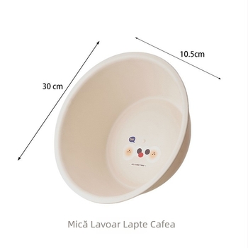 Vas de plastic îngroșat pentru cămine și uz casnic — bucătărie, baie, spălarea hainelor, spălat legume și picioare, alb