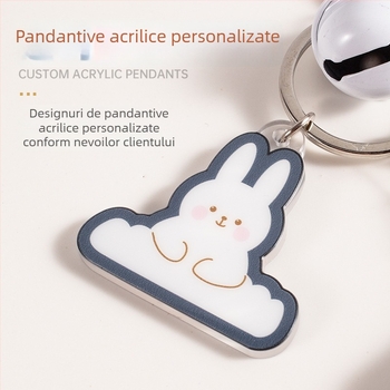 Husă din plastic pentru card de identitate școlar, personalizare anti-pierdere pentru elevi și personal, breloc cu clopoțel