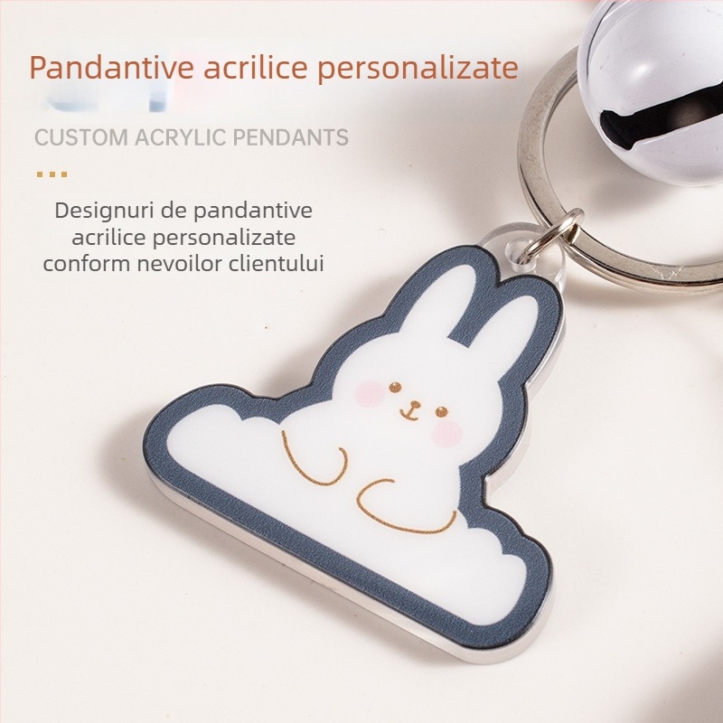 Husă din plastic pentru card de identitate școlar, personalizare anti-pierdere pentru elevi și personal, breloc cu clopoțel