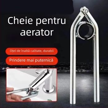 Cheie pentru aeratorul robinetului și unealtă de demontare a duzei, plasă de filtrare pentru chiuveta de bucătărie și dispozitiv antiderapant pentru desfacere