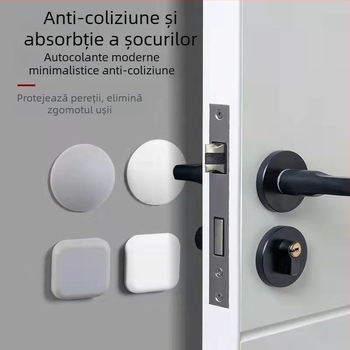 Protector anti-șoc pentru uși de dulapuri și frigider, formă pătrată sau rotundă, protecție pentru mânerele ușilor, pernă silențioasă cu suprafață netedă