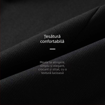 Costum bărbătesc Slim Fit cu rever notch și sacou cu două nasturi, poliester-viscoză, ținută business formal primăvară-toamnă