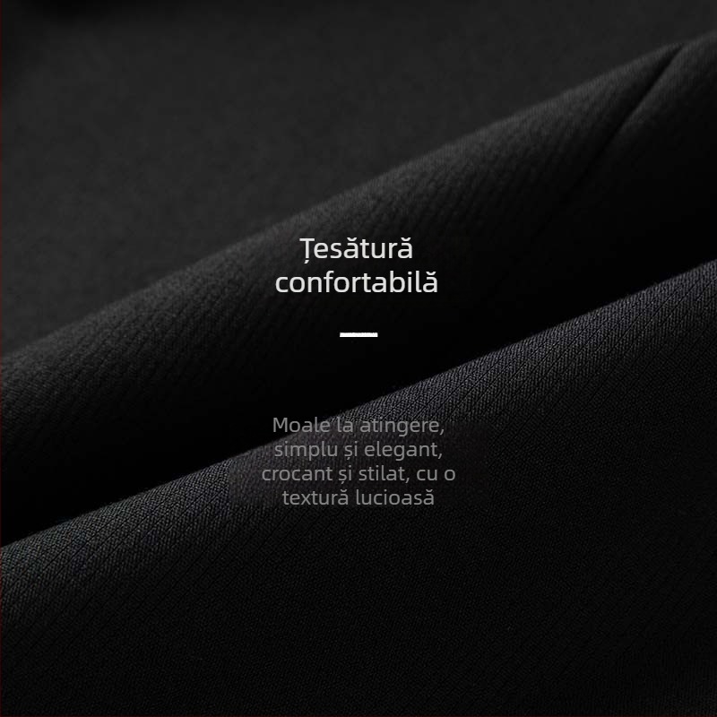 Costum bărbătesc Slim Fit cu rever notch și sacou cu două nasturi, poliester-viscoză, ținută business formal primăvară-toamnă