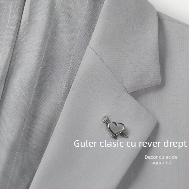Nou sacou casual pentru bărbați, prietenos cu pielea, protecție UV, croială Slim Fit, elasticitate în patru direcții, rever notch, îmbrăcăminte de primăvară pentru afaceri