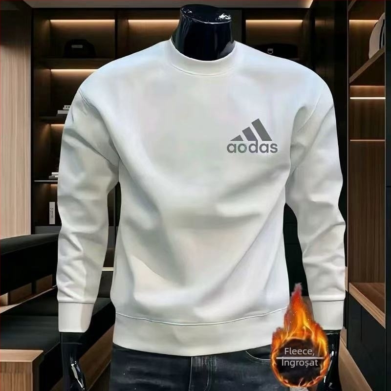 Pulover bărbătesc cu guler rotund, stil european, 2025, toamnă-iarnă, mâneci lungi, casual sport