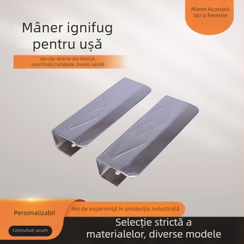 Mânere pentru uși din aliaj de zinc, placate crom, rezistente la foc; pentru uși de trecere/coridor cu două foi și pentru ușile de mobilier.