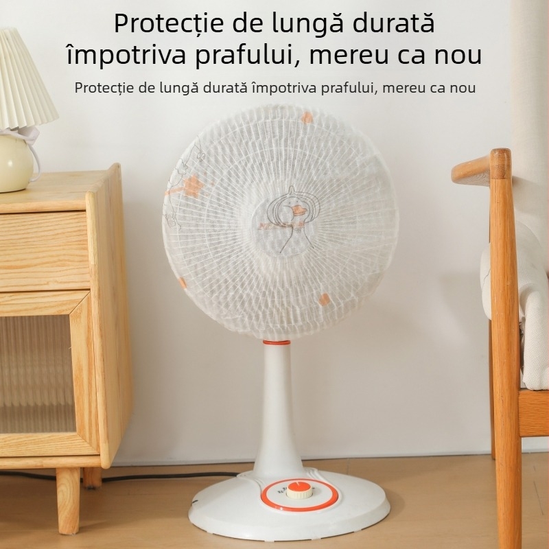 Husă mare anti-praf pentru electrocasnice – protejează ventilatoarele, încălzitoarele, purificătoarele de aer și frigidere.