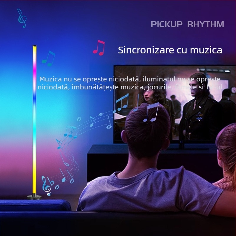 Lampă de colț RGB, iluminare ambientală, design DIY modular, lampă pentru dormitor, alimentare USB, control prin aplicație