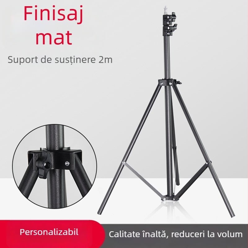 8809 Trepied robust cu finisaj mat, înălțime 2 m, pentru streaming live, iluminator pentru fotografie în exterior, suport pe podea H8899