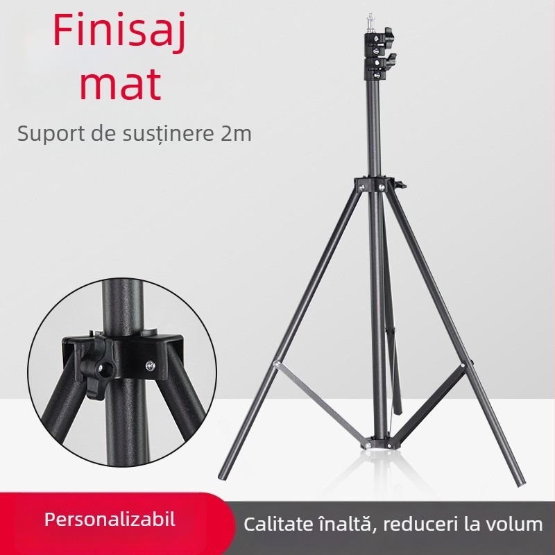 8809 Trepied robust cu finisaj mat, înălțime 2 m, pentru streaming live, iluminator pentru fotografie în exterior, suport pe podea H8899