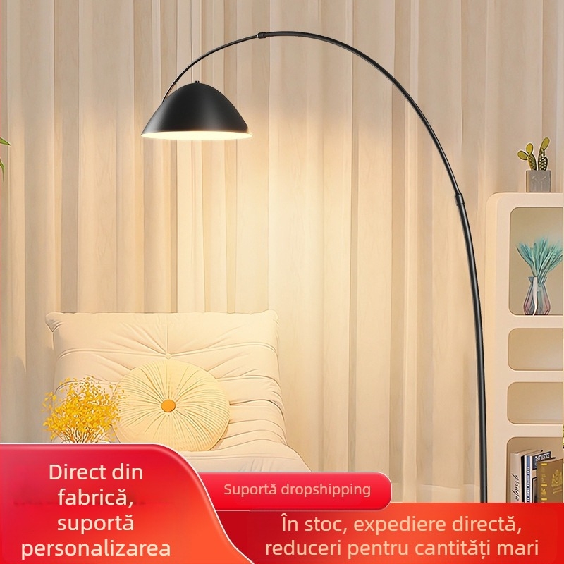 Lampă de podea cu design modern minimalist și senzație de lux, potrivită pentru sufragerie și dormitor, lampă lângă canapea, iluminare decorativă ambientală.
