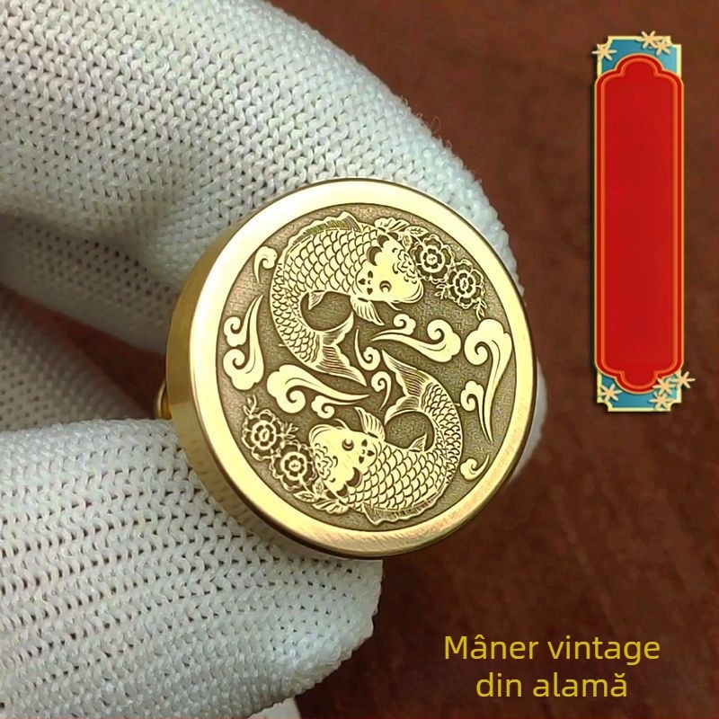 Mâner din alamă pentru sertar și ușă de dulap, accesorii mobilier antice, stil retro cu un singur orificiu de montaj
