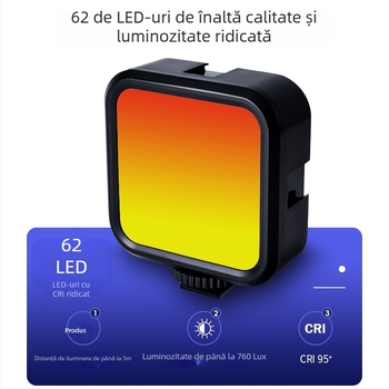 Lumină de completare pentru protecția ochilor, lampă foto mică, reglabilă, Bluetooth, pentru streaming live de înfrumusețare, suport telefon cu clipsă