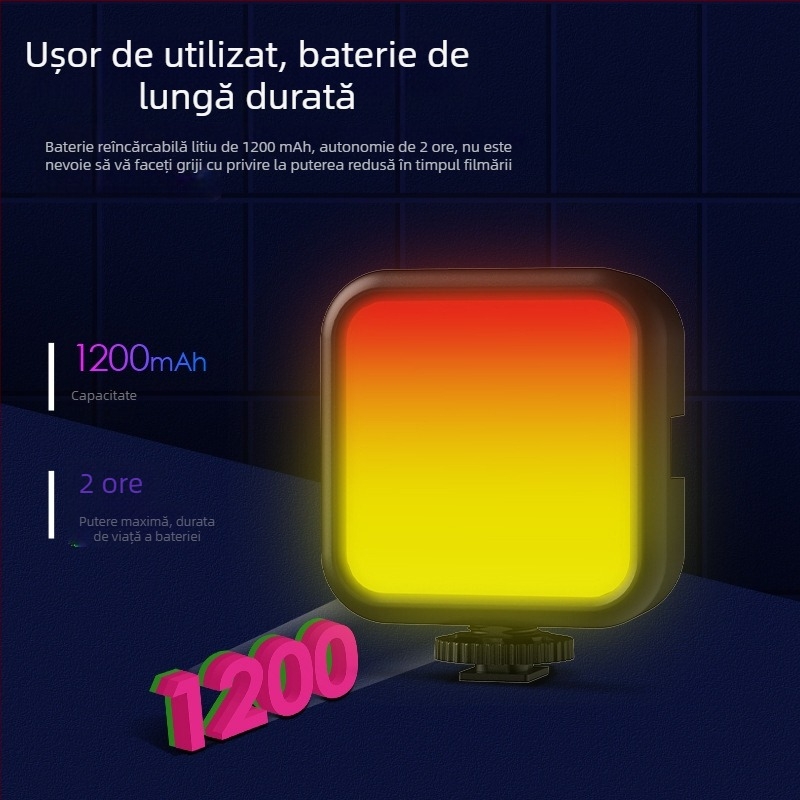 Lumină de completare pentru protecția ochilor, lampă foto mică, reglabilă, Bluetooth, pentru streaming live de înfrumusețare, suport telefon cu clipsă