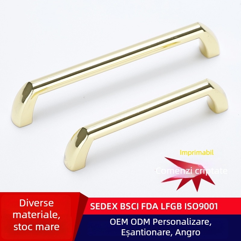 H-8259 Mâner pentru sertare și uși de dulap, finisaj bronz vintage, stil modern minimalist, aliaj de zinc turnat