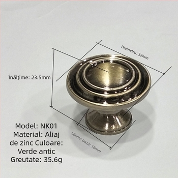 Mâner pentru dulap din aliaj de zinc, stil modern minimalist