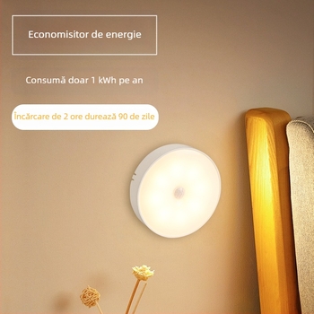 Lumină de noapte LED cu senzor de mișcare, atingere, alimentare USB, control vocal și control al luminii pentru garderobă și hol