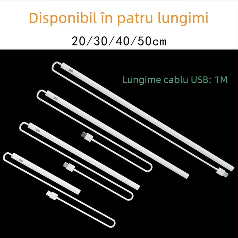 Lampă LED pentru dulap cu senzor de mișcare, reglaj USB al luminii, lampă de noapte pentru dormitor cu control prin gesturi