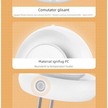 KM LED lampă de noapte cu senzor de lumină, pentru hrănirea bebelușului și protecția ochilor, uz casnic
