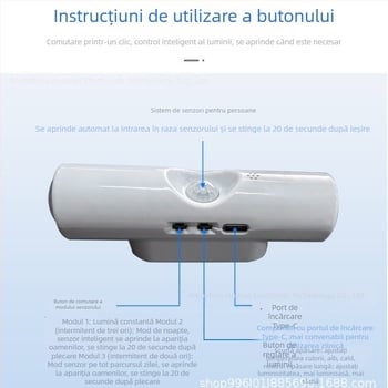 Lampă de perete cu senzor de mișcare, culoare multicoloră, reîncărcabilă, lampă de noapte în formă de deal, cu efect ambiental de ochi de pisică dublu