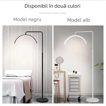 Lampă de înfrumusețare LED cu bază de podea în formă de U pentru extensii de gene, tatuaj de gene și manichiură, protecție a ochilor, iluminare fără umbre